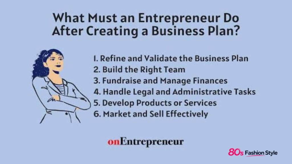 what must an entrepreneur do after creating a business plan?
