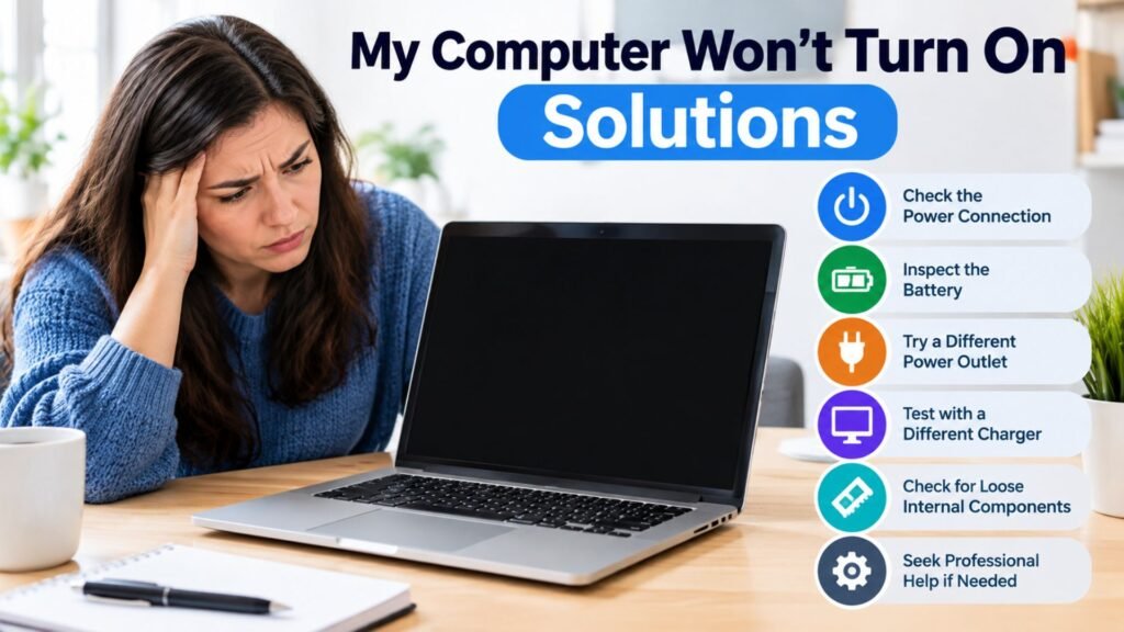 my computer won't turn on solutions